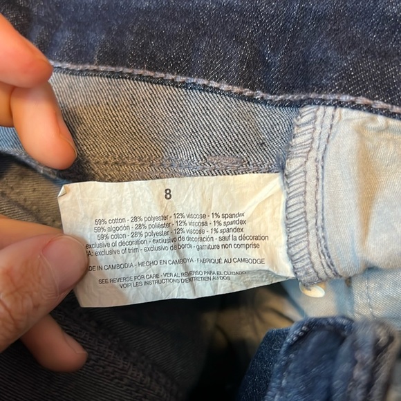 Jessica Simpson high rise skinny dark wash jean size 8 - Picture 5 of 7